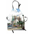 thumbnail image 1 of USA Apron Hand Drawn Las Vegas City Nevada Street Sketch Buildings Statue of Liberty Cars Palms, Unisex Kitchen Bib Apron with Adjustable Neck for Cooking Baking Gardening, Multicolor, by Ambesonne, 1 of 3