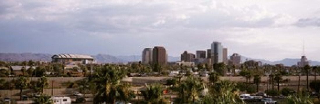 USA Arizona Phoenix High angle view of the city Canvas Art - Panoramic Images (18 x 6)