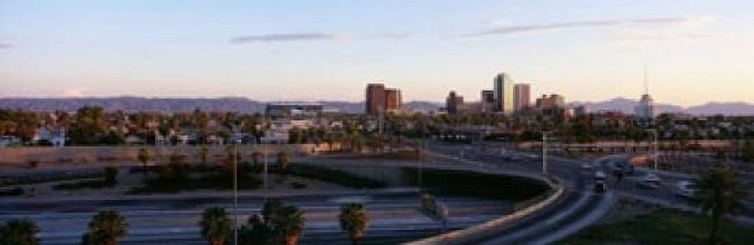 USA Arizona Phoenix sunset Canvas Art - Panoramic Images (18 x 6)