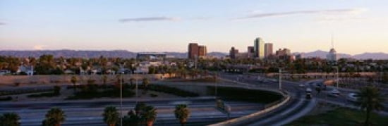 USA Arizona Phoenix sunset Canvas Art - Panoramic Images (36 x 12)