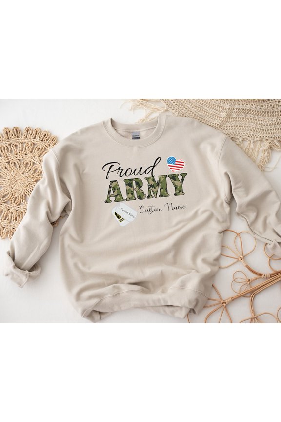 USA Army Shirt, Proud Army Family Shirt, Custom Named Army Shirt, Matching Army Family Sweatshirt