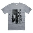 thumbnail image 1 of USA Awareness Flag T-Shirt USA Cancer Awareness Flag Tee Pink Ribbon T-Shirt Fight T-Shirt (3X-Large Grey), 1 of 6
