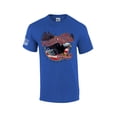 thumbnail image 1 of USA Bald Eagle Freedom Tour American Flag Tee Fourth of July Independence Day Short Sleeve T-shirt Graphic Tee Graphic Tee-Heather Royal-large, 1 of 4
