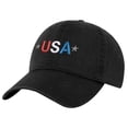 thumbnail image 1 of USA Baseball Cap – Patriotic American Flag Embroidered Hat for Men and Women (Black), 1 of 10