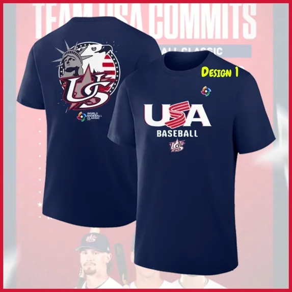 USA Baseball Shirt, 2026 World Baseball Unisex T-shirt For Fan,Navy Color,Size 2XL