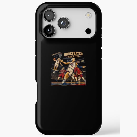 USA Basketball Undefeated Since 1776 Slam Dunk for iPhone Case 11 through 17 Pro Max