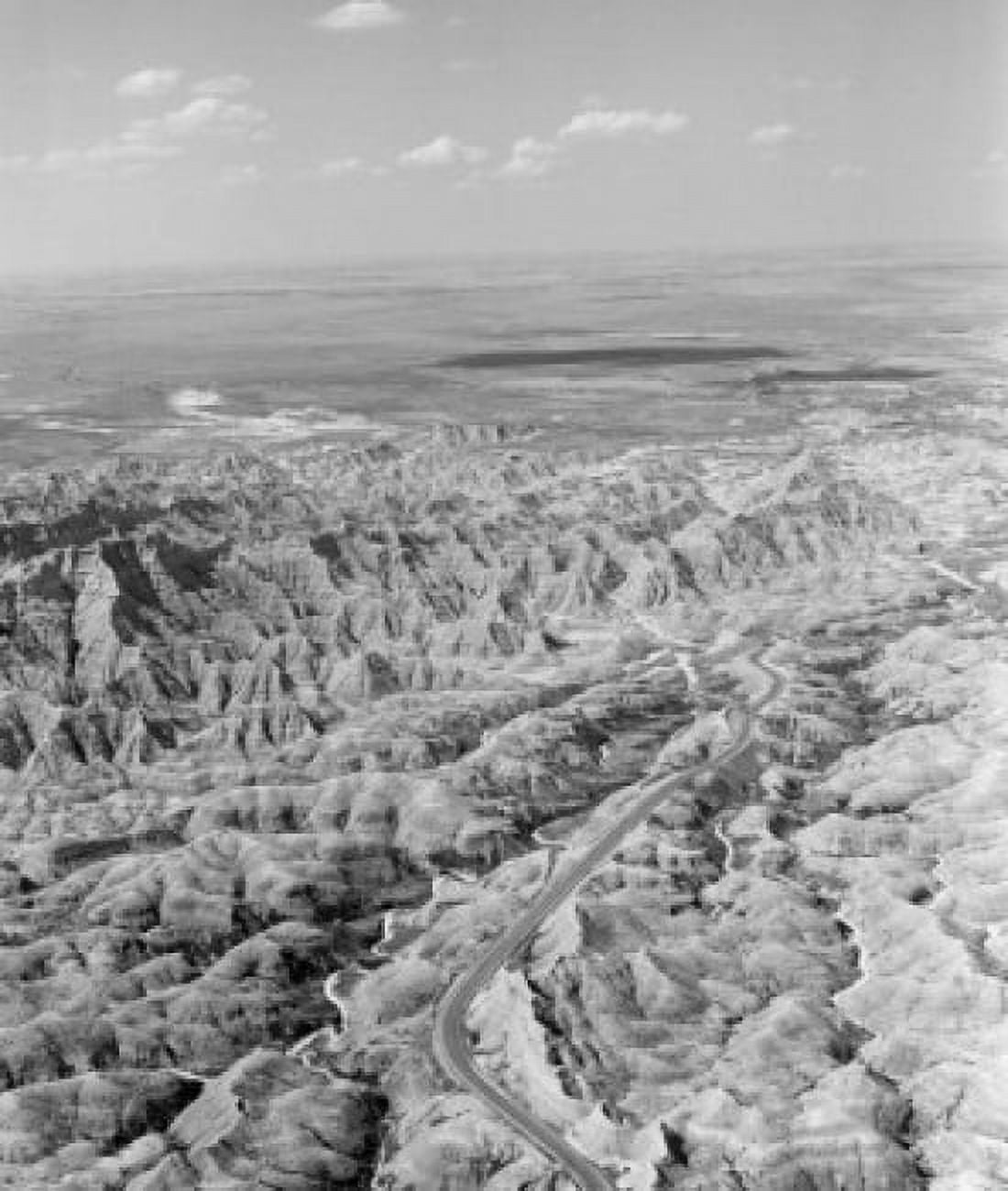 USA Baslands South Dakota aerial view on mountain landscape Canvas Art - (18 x 24)