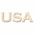 thumbnail image 1 of USA Block Letters Craft Unfinished Wood Cutout Font DIY handmade Gift 24" / 1/8", 1 of 3