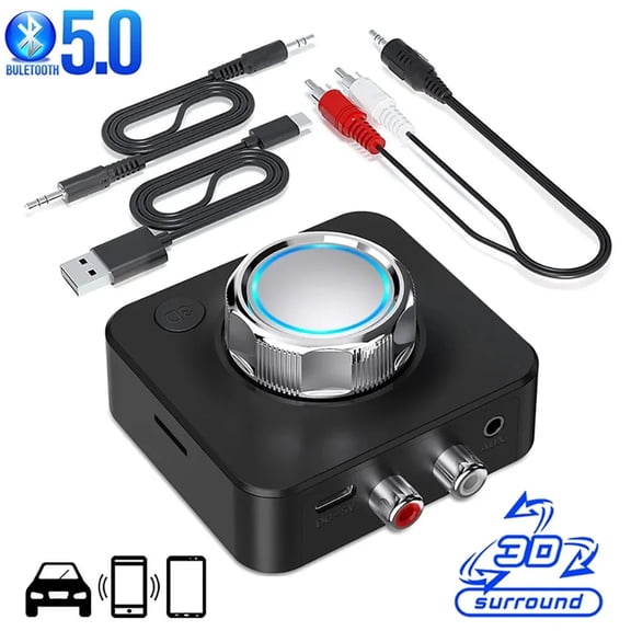 USA Bluetooth Transmitter Receiver Wireless 35mm Adapter AUX NFC to 2RCA for Audio -