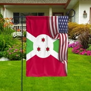 USA Burundi Friendship Patriotic Burundian Garden Flag, Double-Sided Outdoor Yard Decor 11.5 x 17.5 Inch