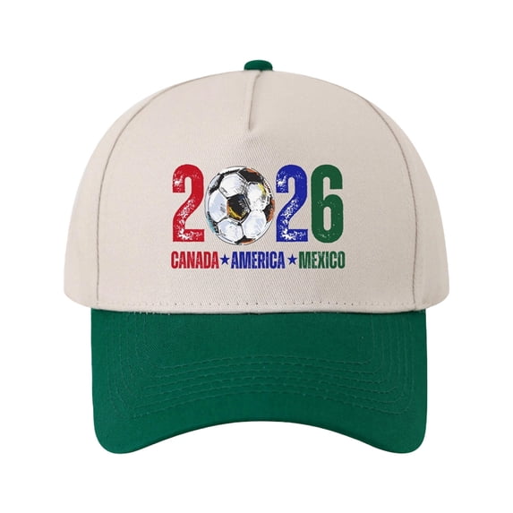 USA CAN MEX 2026 Host Soccer Cap - Washed Cotton Adjustable Hat For Men Women Sports Fans