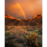 USA-California-Anza-Borrego Desert State Park. Rainbow over desert mountains at sunrise. Poster Print - Gallery Jaynes (24 x 36)
