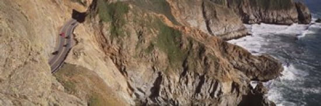 USA California Big Sur Pacific Coast Highway 1 High angle view of freeway Canvas Art - Panoramic Images (18 x 6)