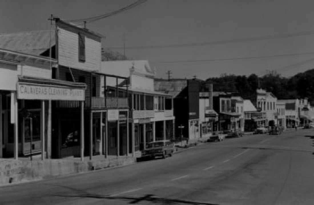 USA California Calaveras County street in town Canvas Art - (18 x 24)