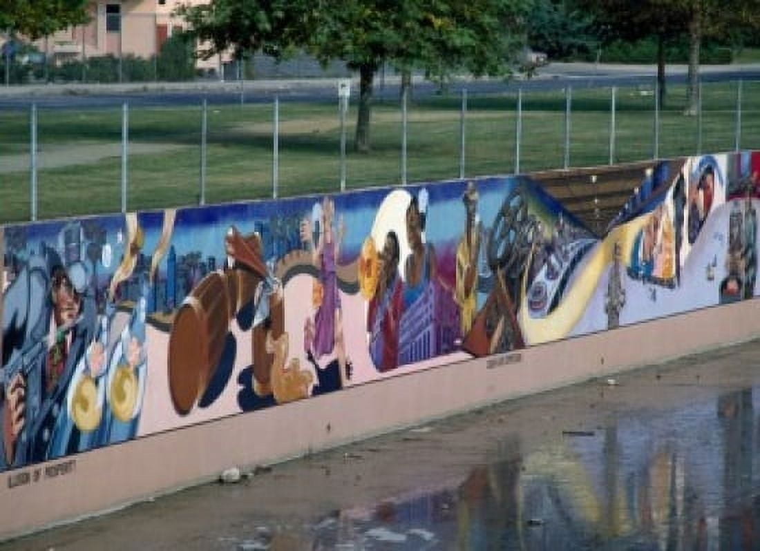 USA California Great Wall of Los Angeles Mural #30 - Illusion of Prosperity Crash and Depression by Judith Francisca Baca b 1946 American Canvas Art - Judith Francisca Baca (24 x 36)