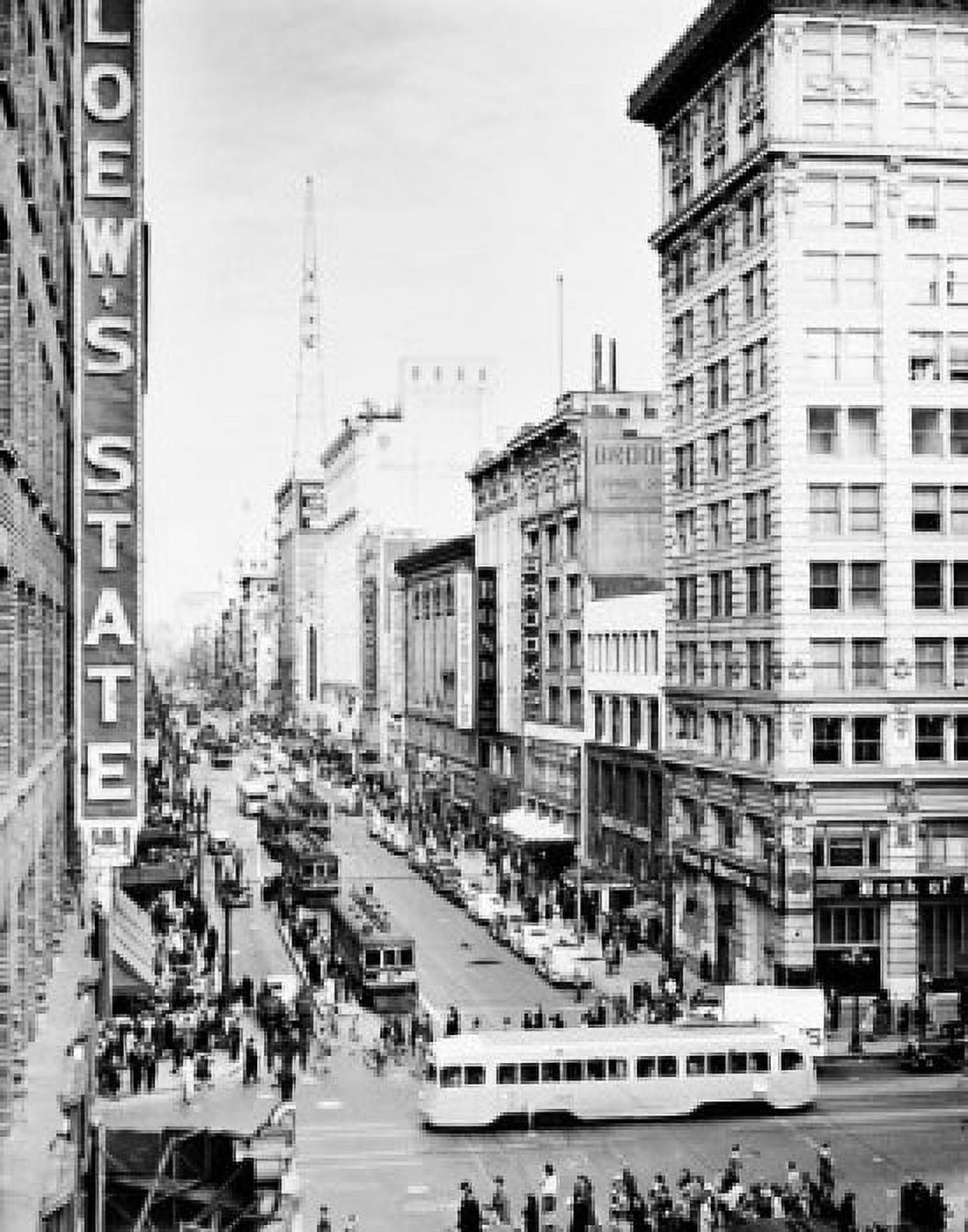 USA California Los Angeles Broadway from 7th Street Canvas Art - (24 x 36)