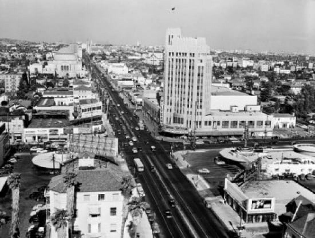 USA California Los Angeles Corner of Willshire and Western Canvas Art - (24 x 36)