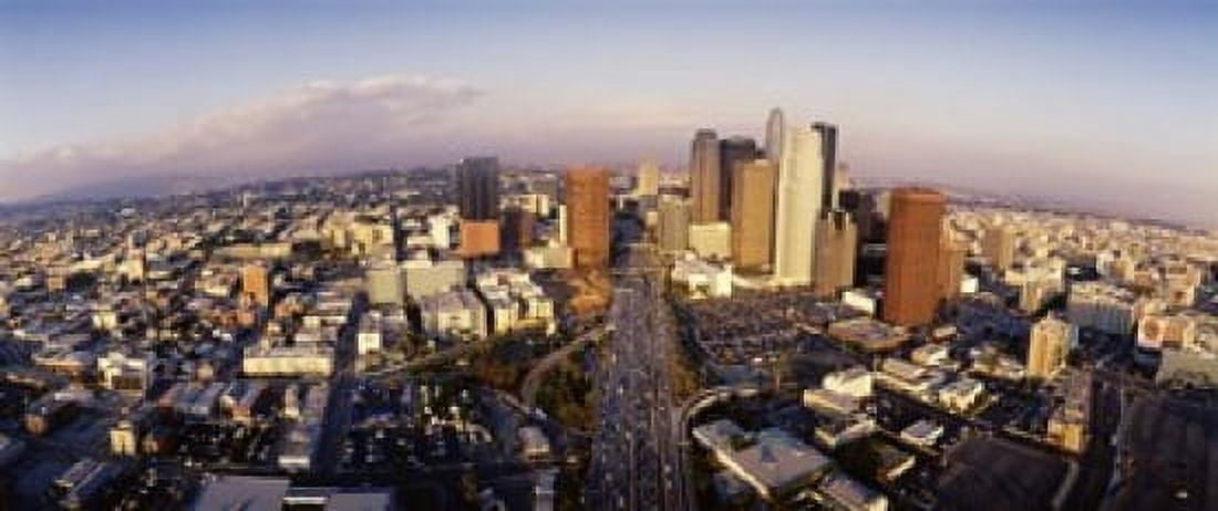 USA California Los Angeles Financial District Canvas Art - Panoramic Images (15 x 6)