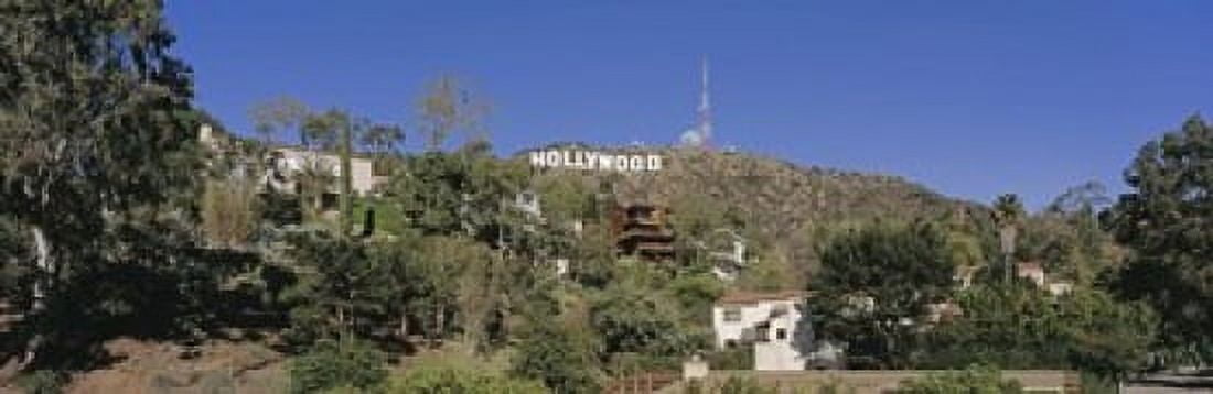USA California Los Angeles Hollywood Sign at Hollywood Hills Canvas Art - Panoramic Images (18 x 6)
