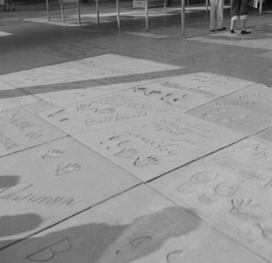 USA California Los Angeles Hollywood imprints of movie stars made in cement at Graumans Chinese Theatre on Hollywood Boulevard Canvas Art -  (24 x 36)