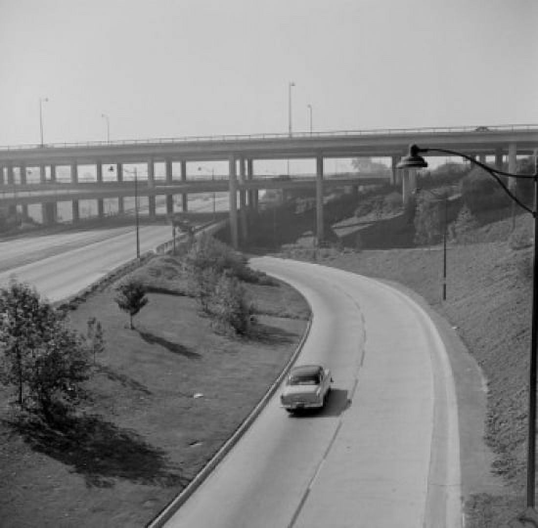 USA California Los Angeles freeways Canvas Art - (18 x 24)