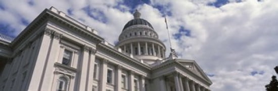 USA California Sacramento Low angle view of State Capitol Building Canvas Art - Panoramic Images (36 x 12)