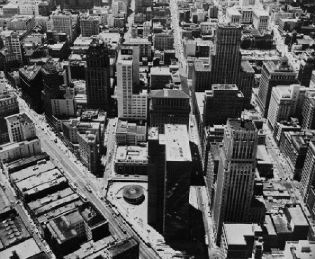 USA California San Francisco Aerial view of financial district Canvas Art - (18 x 24)