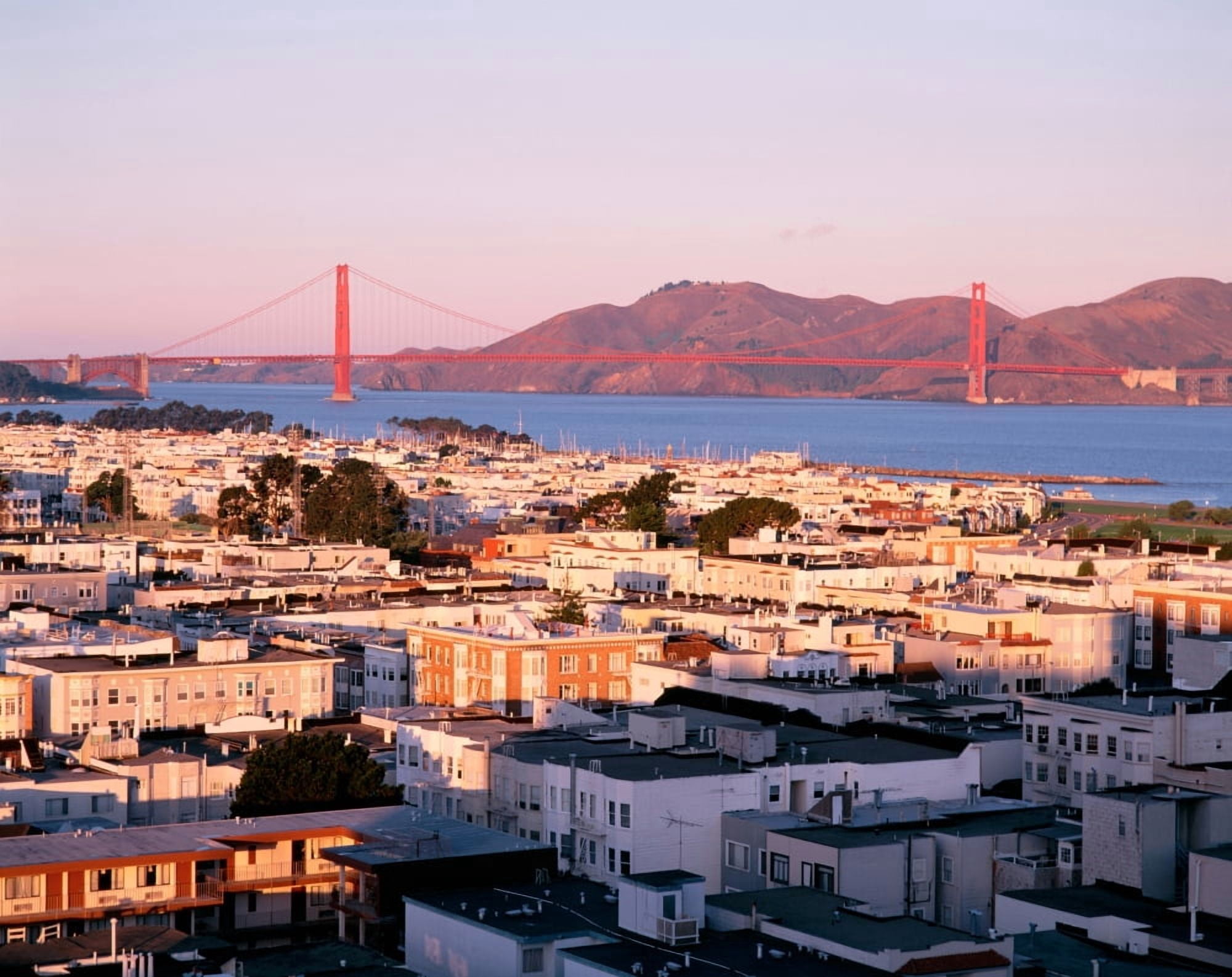 USA California San Francisco Aerial view of the city Canvas Art - Panoramic Images (12 x 36)