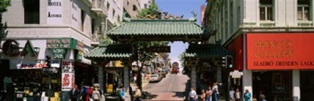 USA California San Francisco Chinatown Tourists in the market Canvas Art - Panoramic Images (18 x 6)