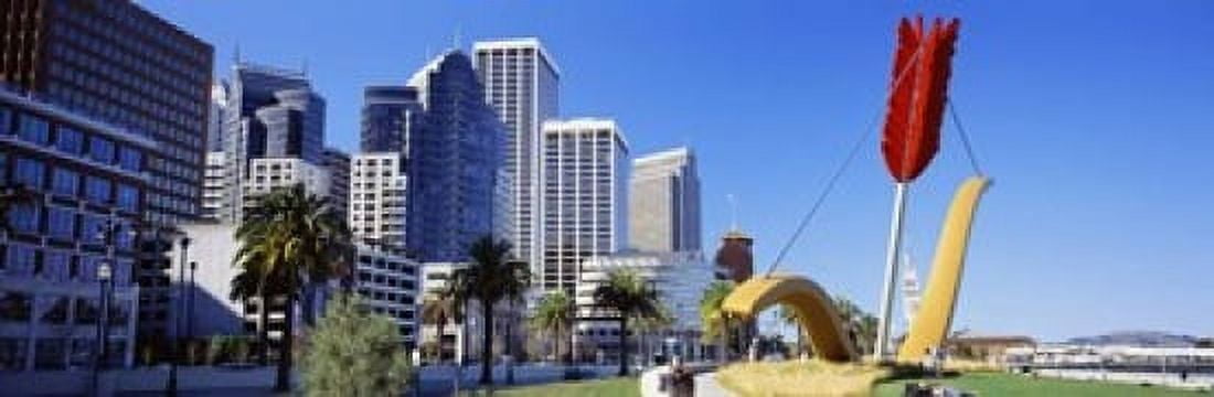 USA California San Francisco Claes Oldenburg sculpture Canvas Art - Panoramic Images (18 x 6)