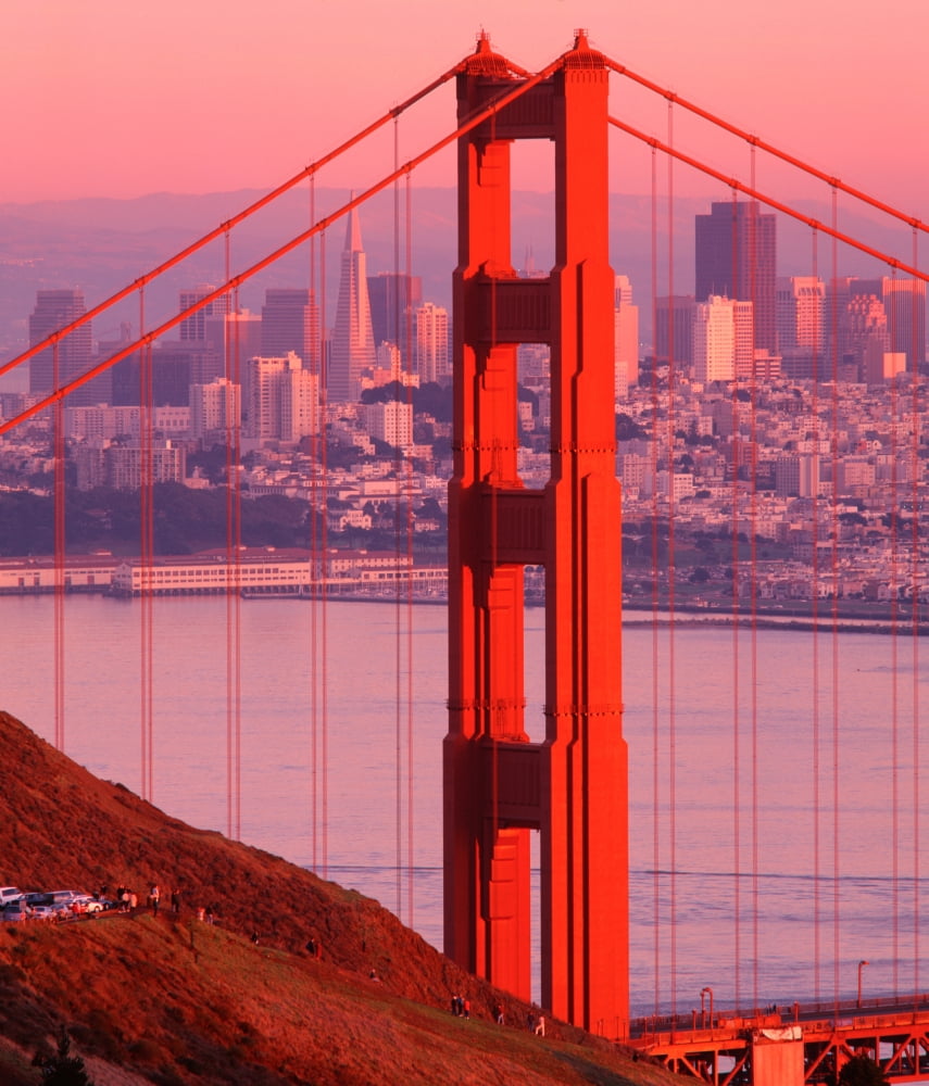 USA California San Francisco Golden Gate Bridge Canvas Art - Panoramic Images (20 x 18)