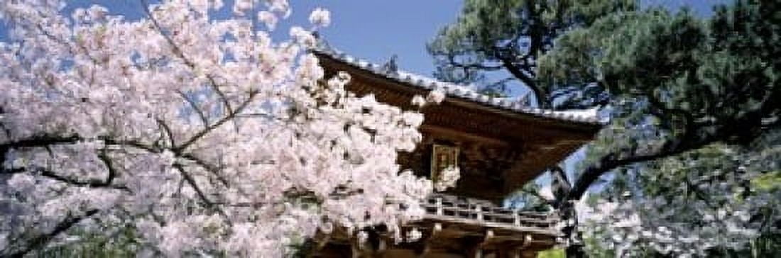 USA California San Francisco Golden Gate Park Japanese Tea Garden front gate Canvas Art - Panoramic Images (18 x 6)