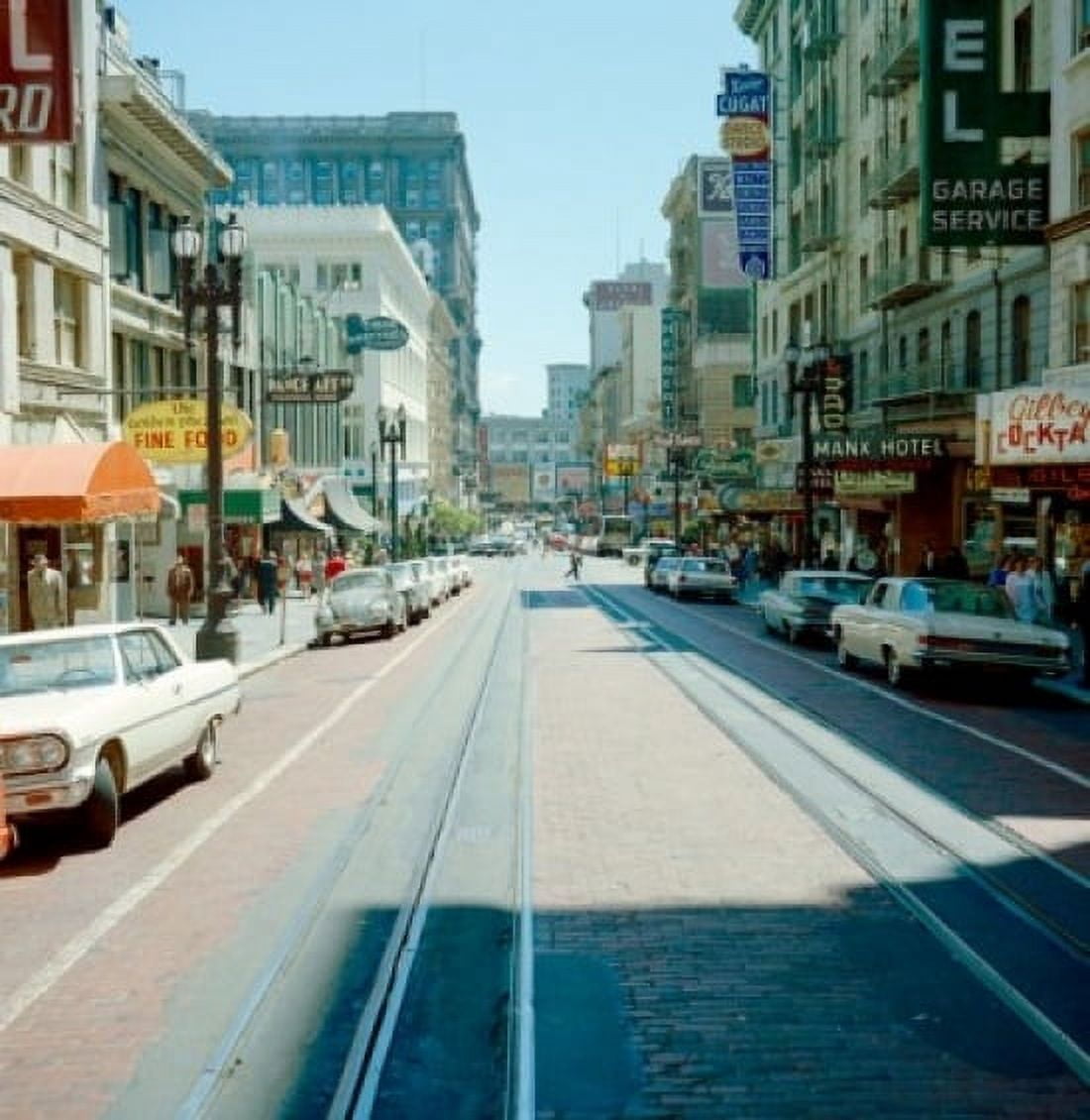 USA California San Francisco Looking down Grant Street toward market Canvas Art - (24 x 36)