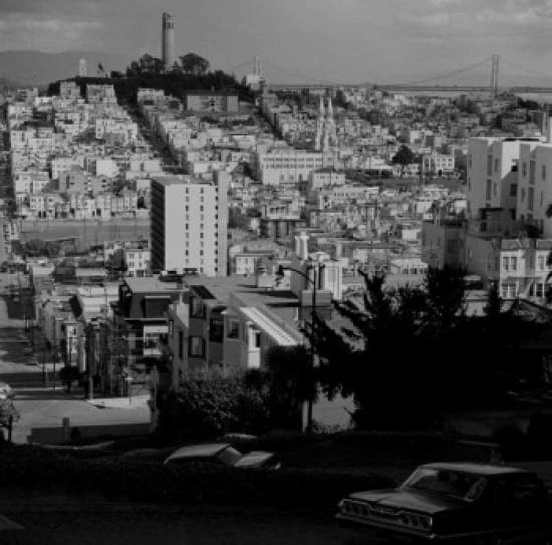 USA California San Francisco cityscape with Coit Tower Canvas Art - (24 x 36)