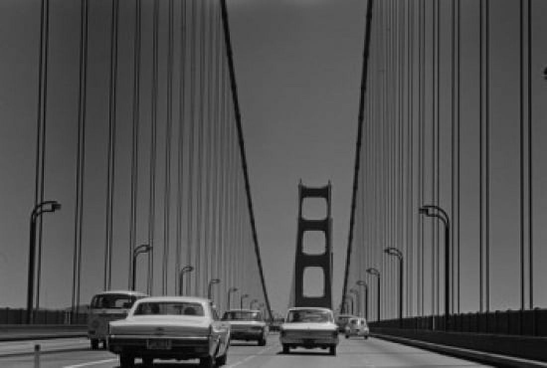 USA California San Francisco traffic on Golden Gate Bridge Canvas Art - (18 x 24)