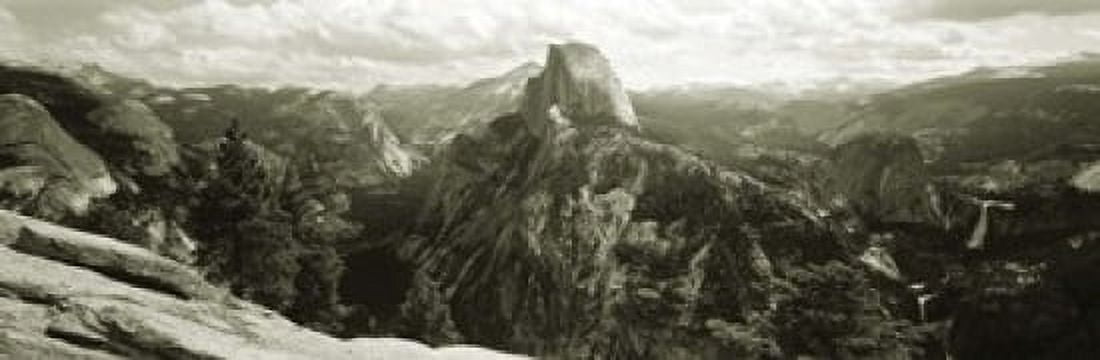 USA California Yosemite National Park Half Dome Canvas Art - Panoramic Images (18 x 6)