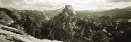 USA California Yosemite National Park Half Dome Canvas Art - Panoramic Images (36 x 12)