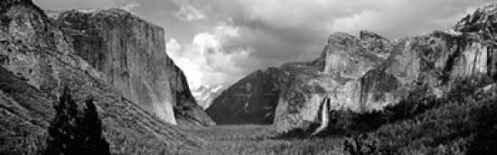 USA California Yosemite National Park Low angle view of rock formations in a landscape Canvas Art - Panoramic Images (36 x 12)