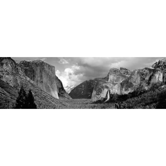 USA, California, Yosemite National Park, Low angle view of rock formations in a landscape Poster Print (18 x 6)