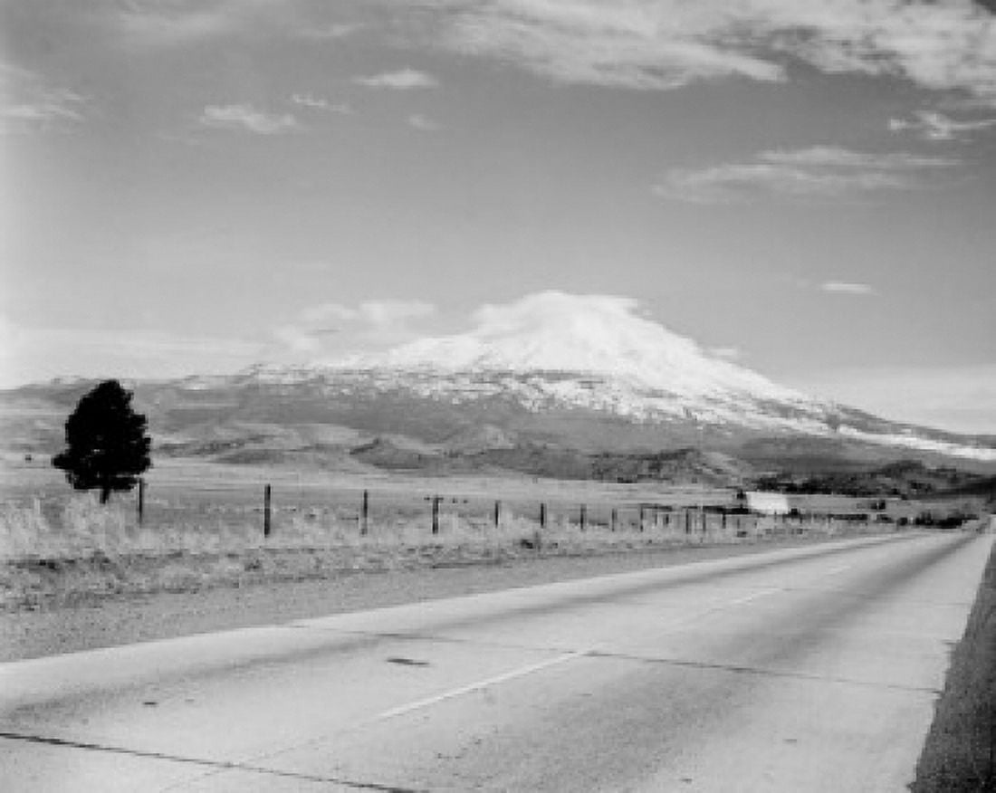USA California road near Mt Shasta Canvas Art - (24 x 36)