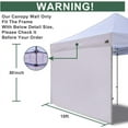 thumbnail image 1 of USA  Canopy SunWall Tent Sidewalls for 10x10   Canopy, 1 Pack White, 1 of 6