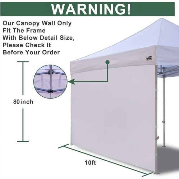 USA  Canopy SunWall Tent Sidewalls for 10x10   Canopy, 1 Pack White