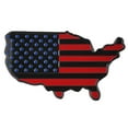 thumbnail image 1 of USA Car Decal Patriotic Sticker, Metal Flag Map Design, Black , Exterior Auto Accessory for Cars/Trucks/SUVs, 1 of 4