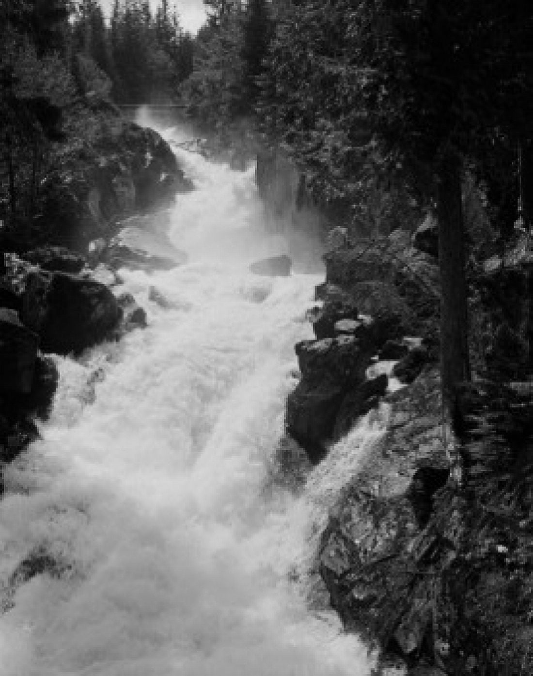 USA Cascade Mountains deception Creek Falls along US Highway 2 Canvas Art - (18 x 24)