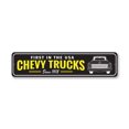 thumbnail image 1 of USA Chevy Truck Sign, Car Sign, Car-Lover Sign, Man Cave Aluminum Metal Decor Sign - 4x18 inches, 1 of 4