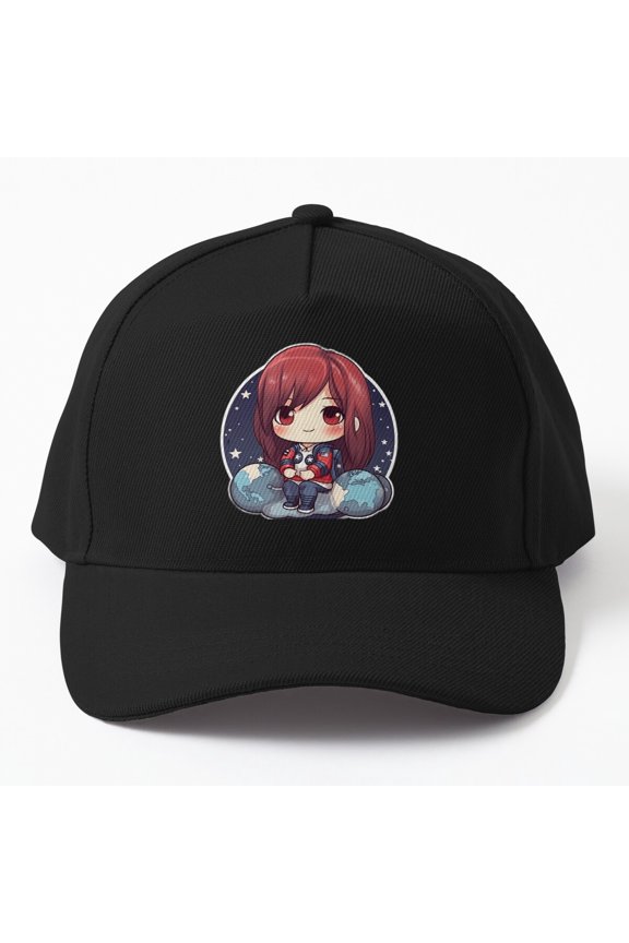 USA Chibi Independence Day 2 Baseball Cap, Numbered Character Celebration Design, Classic Hat