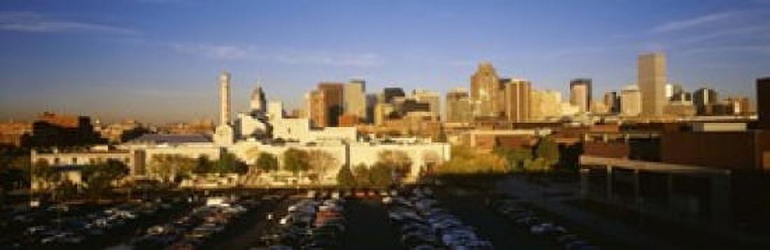 USA Colorado Denver High angle view of parking lot Canvas Art - Panoramic Images (18 x 6)