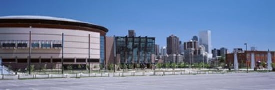 USA Colorado Denver skyline Canvas Art - Panoramic Images (36 x 12)