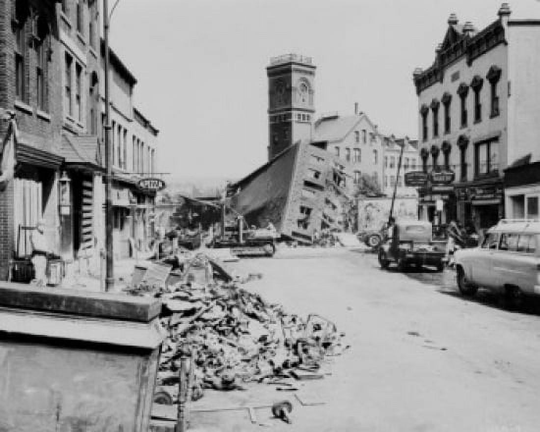 USA Connecticut Aftermath of flood in 1955 Canvas Art - (18 x 24)