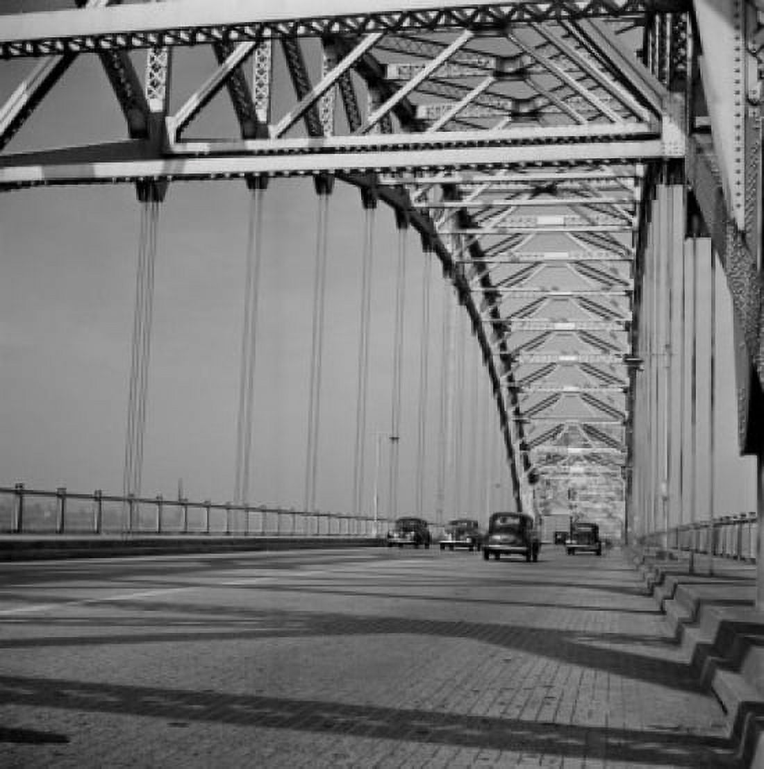 USA Connecticut Arrigoni Bridge connecting Middletown t to Portland Canvas Art - (18 x 24)